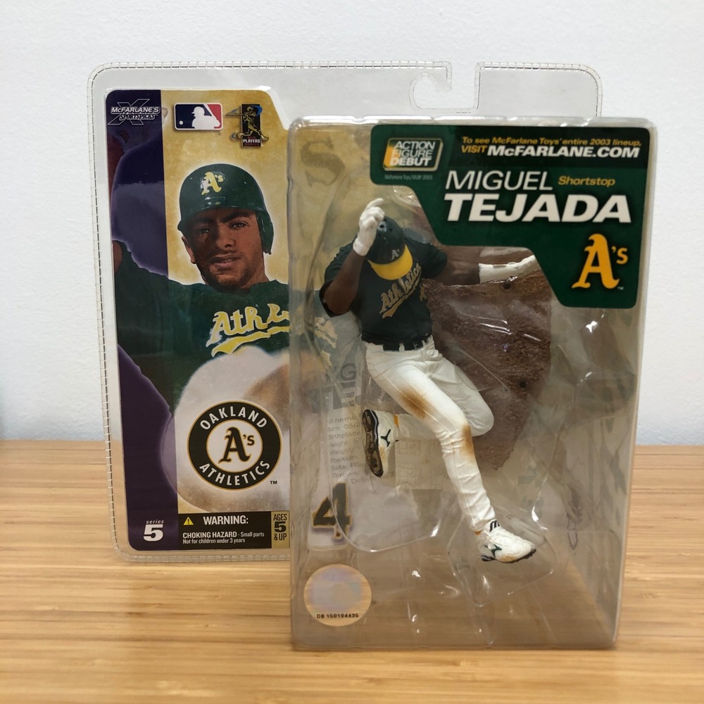 McFarlane Toys Miguel Tejada Oakland Athletics MLB Series‎ 5 Green Figure NIB